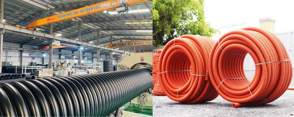 ống hdpe gân xoắn thuận phát