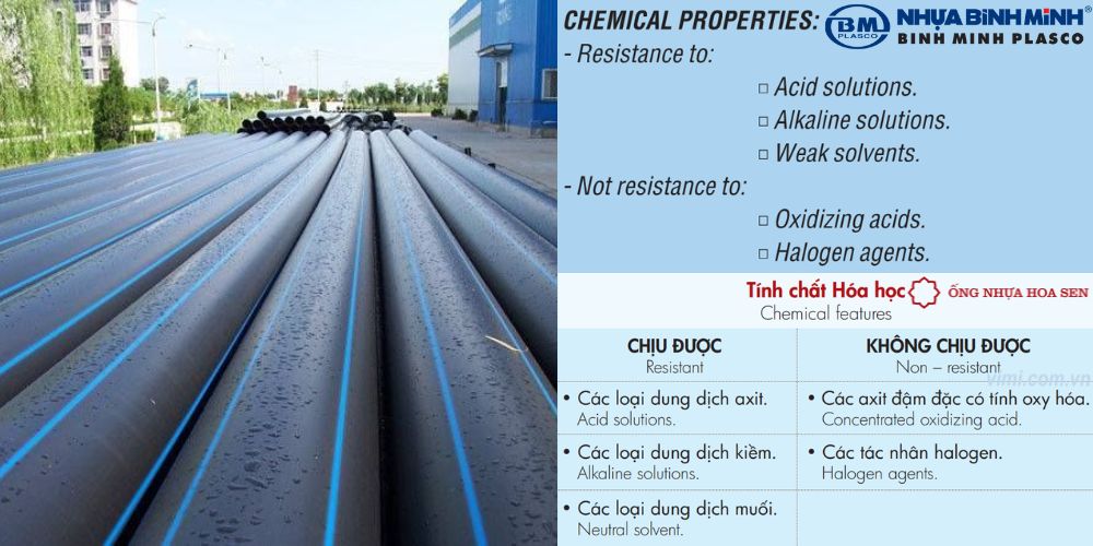 Bảng tra kích thước ống HDPE - Không cần mở catalogue thông số ống hdpe tính chất hóa học