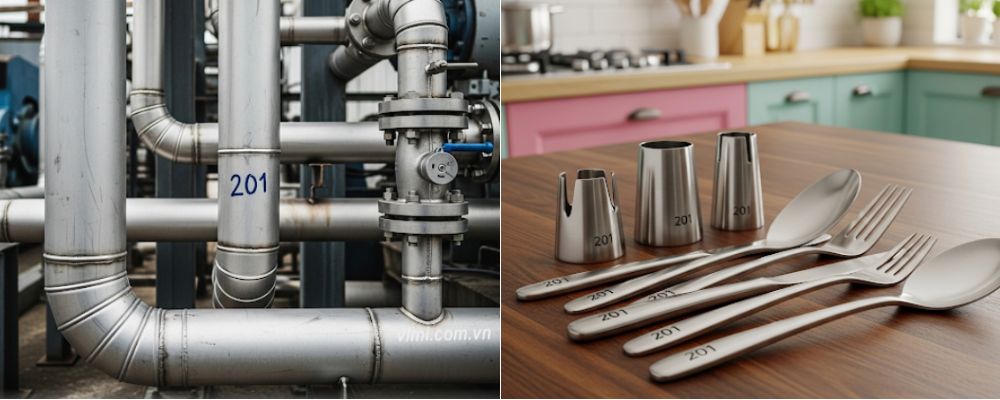 ứng dụng của inox 201