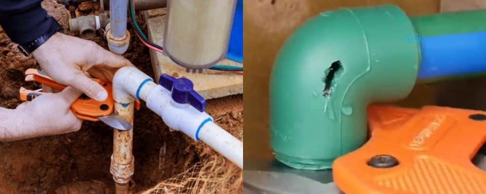 xử lý cút ống nước bị rò rỉ