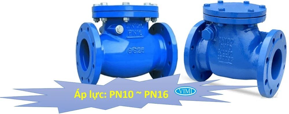 áp lực làm việc van 1 chiều lá lật dn100
