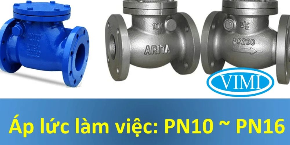 áp lực làm việc van 1 chiều lá lật dn125