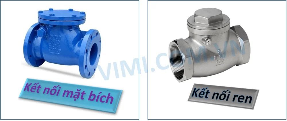 kết nối của van 1 chiều lá lật dn100