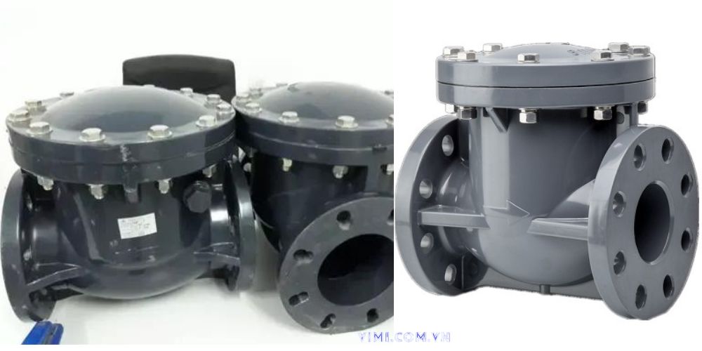 van 1 chiều lá lật dn100 thân nhựa