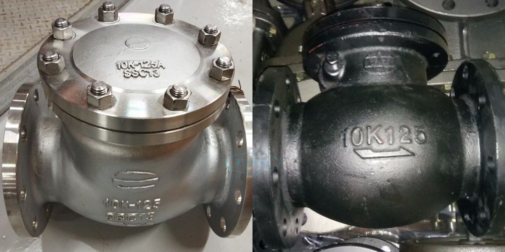 van 1 chiều lá lật dn125 inox