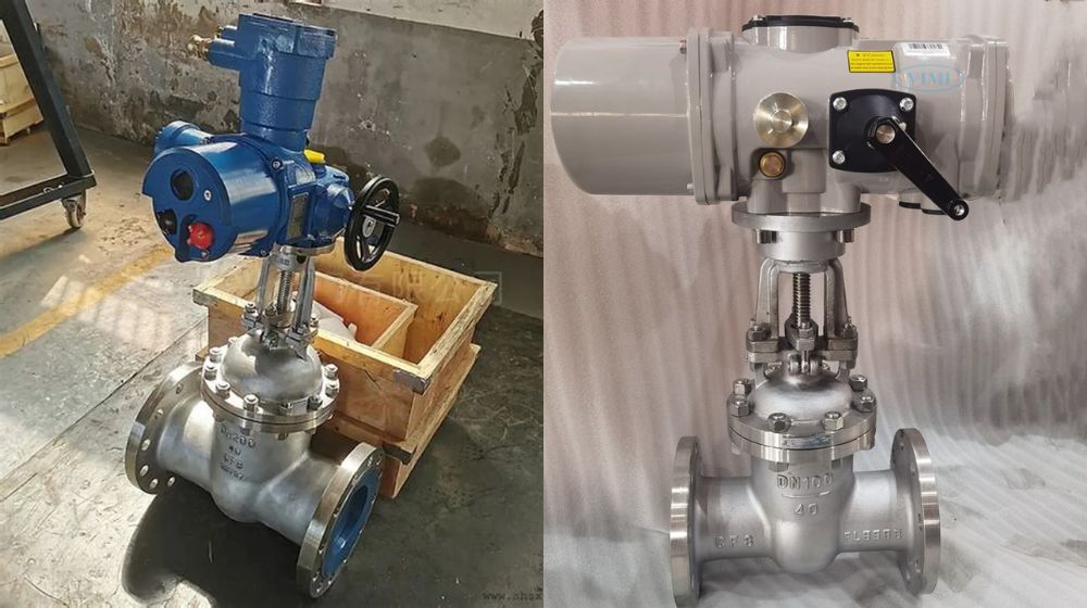 van cổng điều khiển điện thân inox