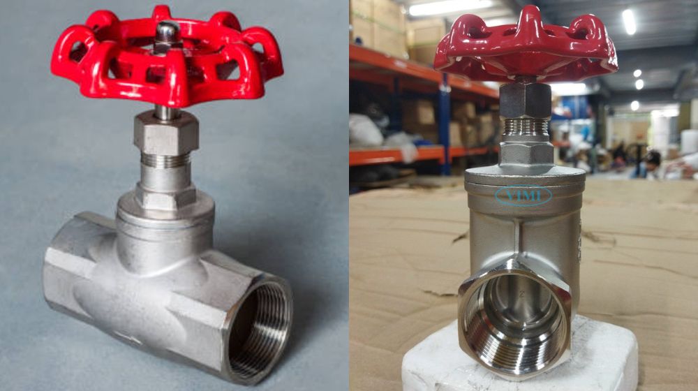 van cổng inox nối ren