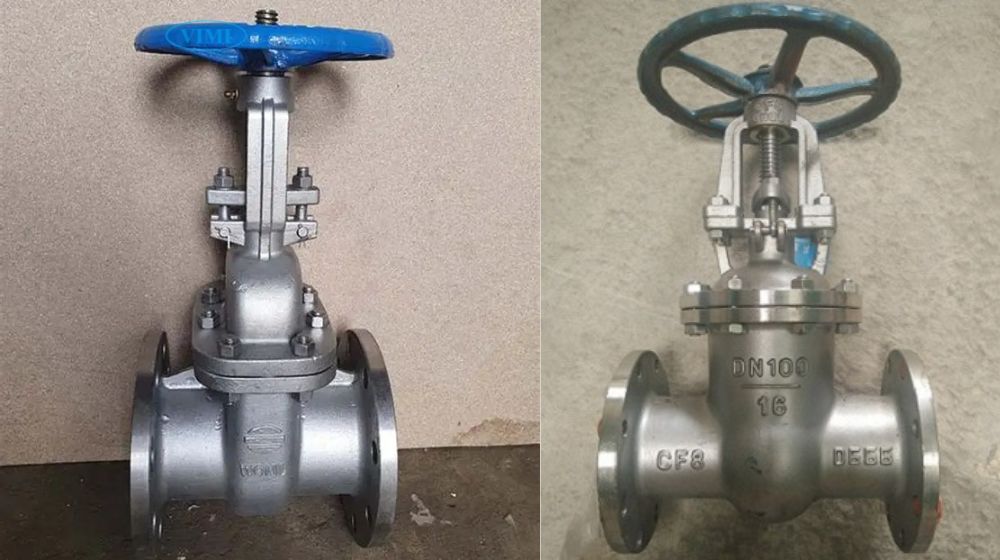 van cổng inox tay quay