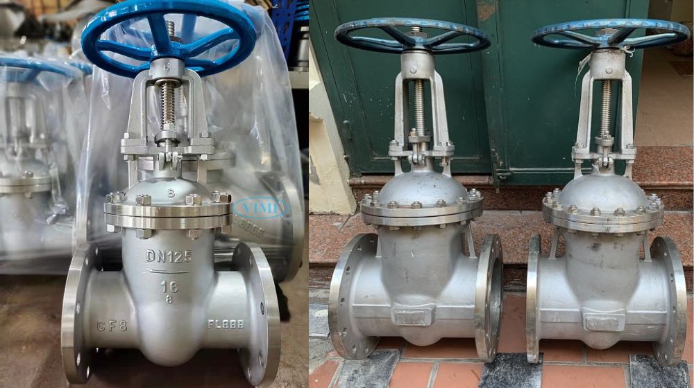 van cổng inox ty nổi