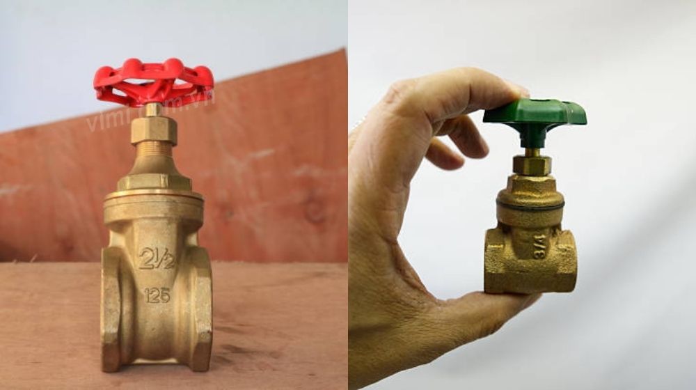 van cổng tay vặn đồng