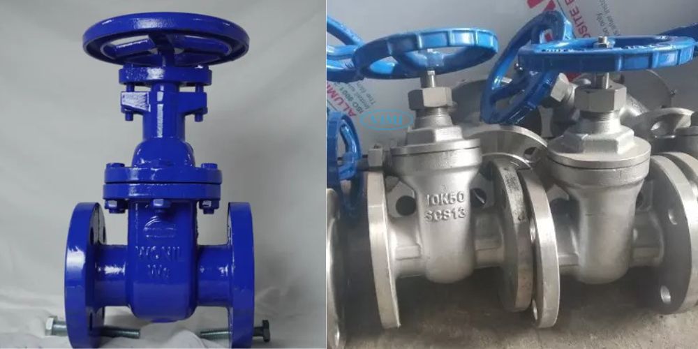 van cổng ty chìm tay quay