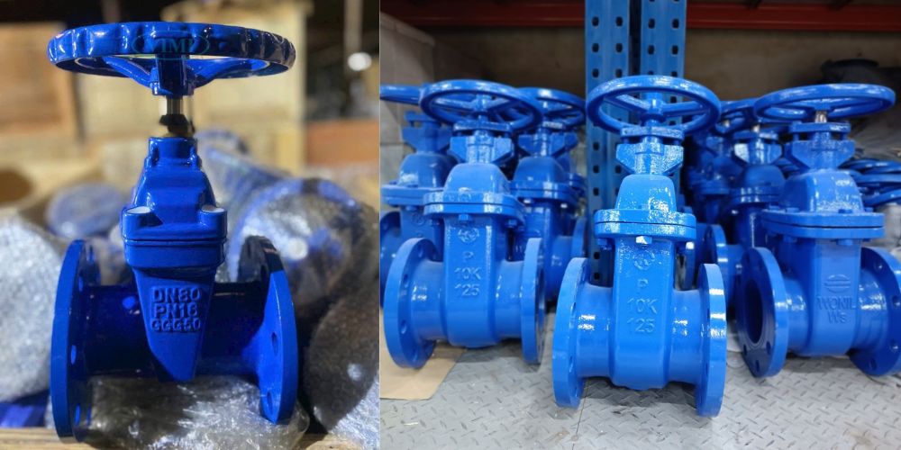 van cổng ty chìm tay quay