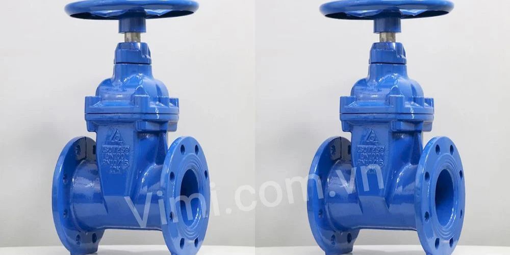 van cổng ty chìm thân gang