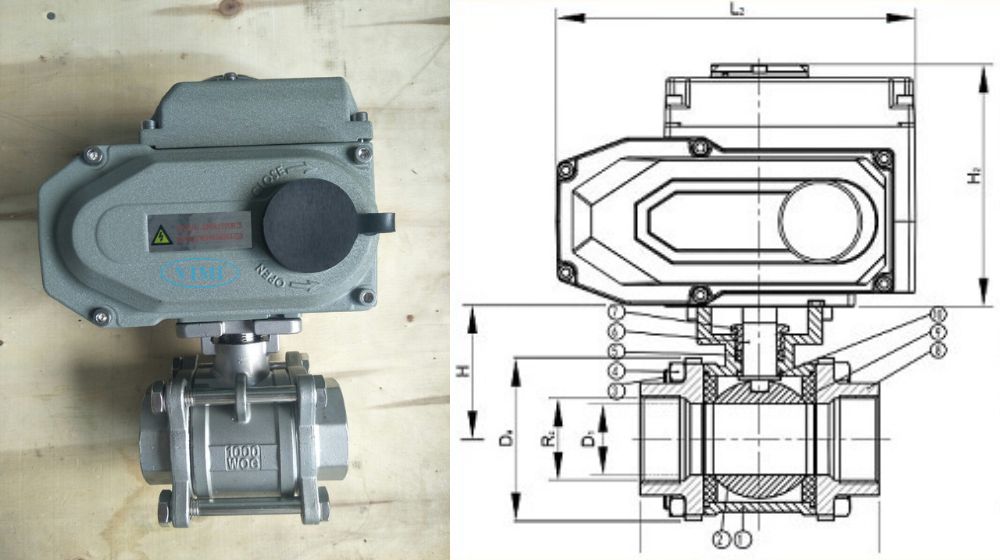 bản vẽ van bi điện