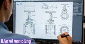 bản vẽ van cổng