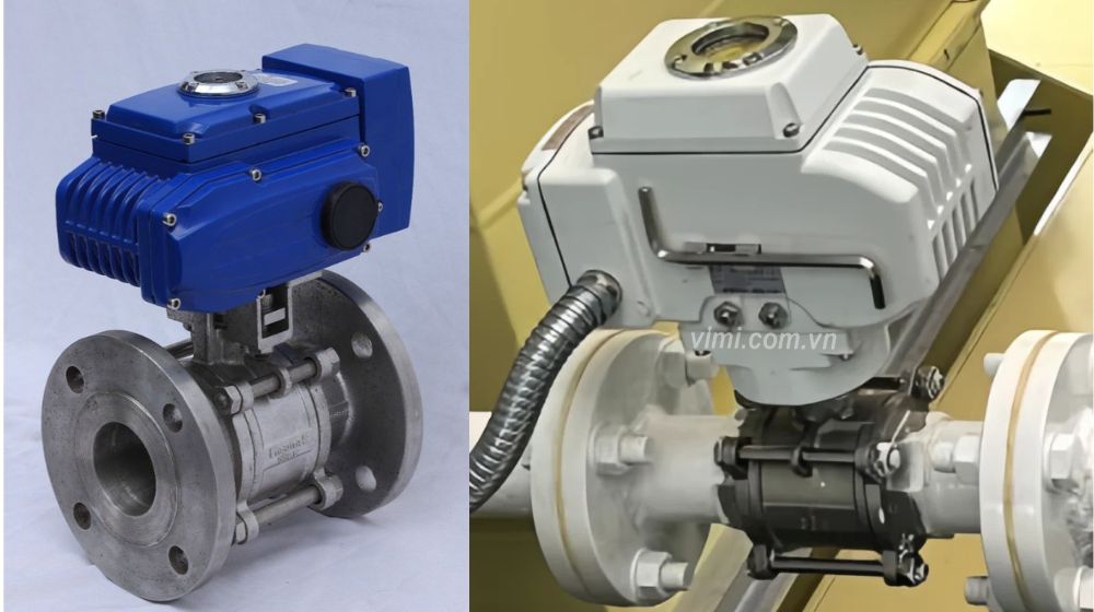 bộ phận cấu thành van bi 3 mảnh điều khiển điện