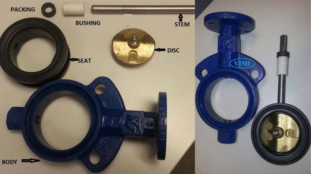 cấu tạo van bướm