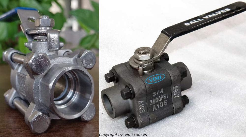 định nghĩa van bi 3 mảnh nối hàn