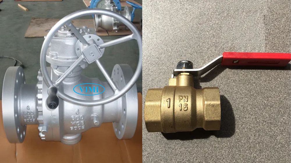 So sánh van bi tay gạt và tay quay giá thành van bi tay gạt và tay quay