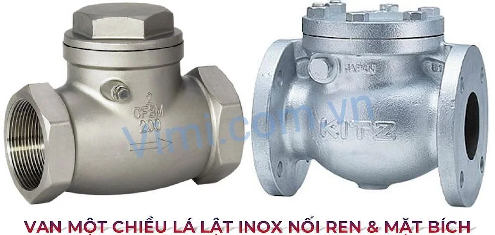 Van 1 chiều lá lật inox là gì kết nối van 1 chiều lá lật inox