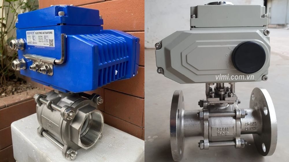 kết nối van bi 3 mảnh điều khiển điện