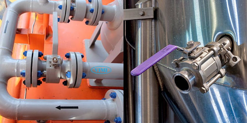 kết nối van bi hoá chất