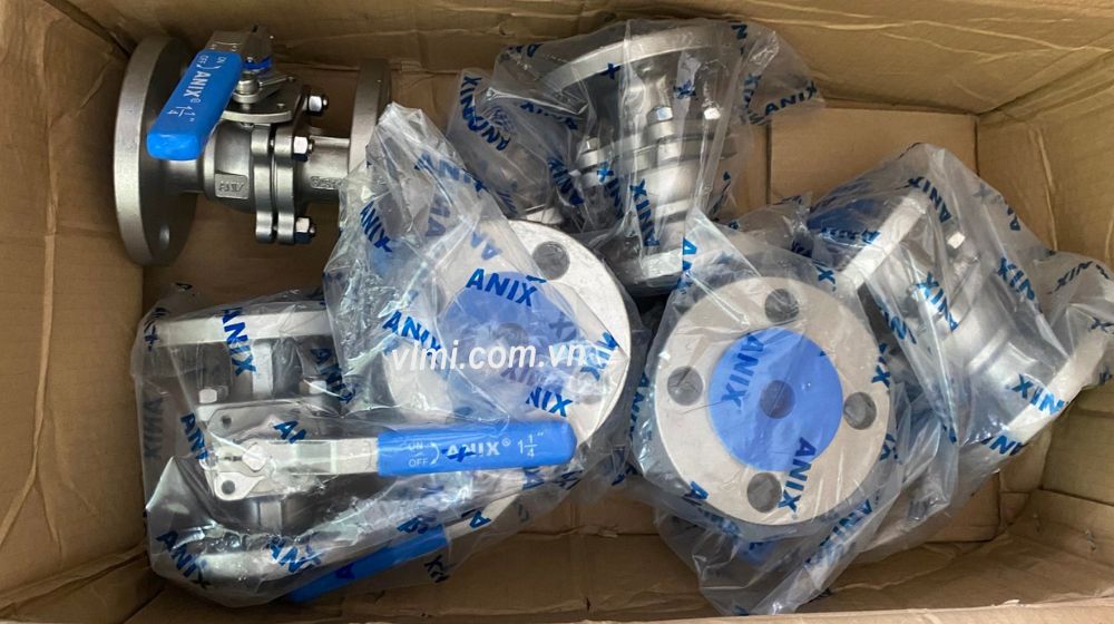 kho van bi 2 mảnh mặt bích