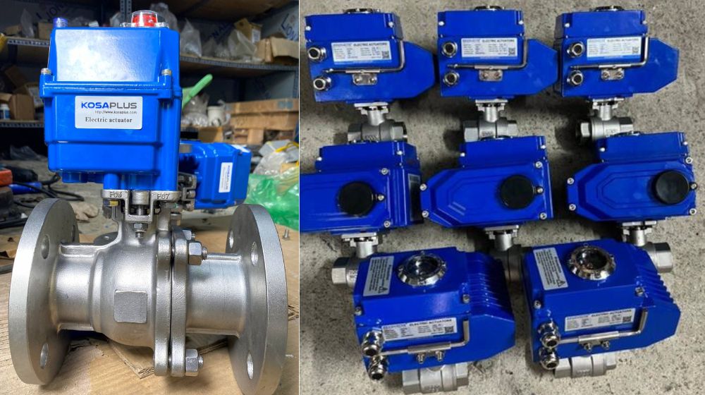 mua van bi 2 mảnh điều khiển điện ở đâu