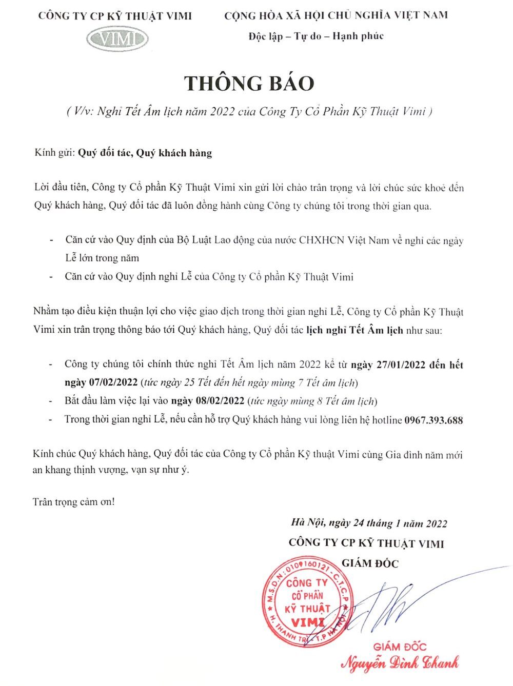 nghỉ tết âm lịch 2022