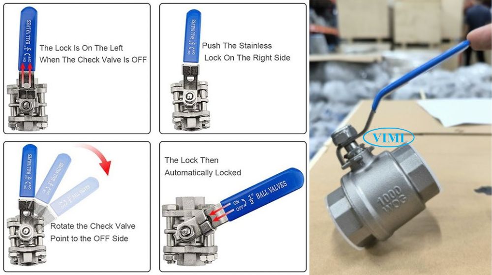 nguyên lý hoạt động van bi dạng tay gạt