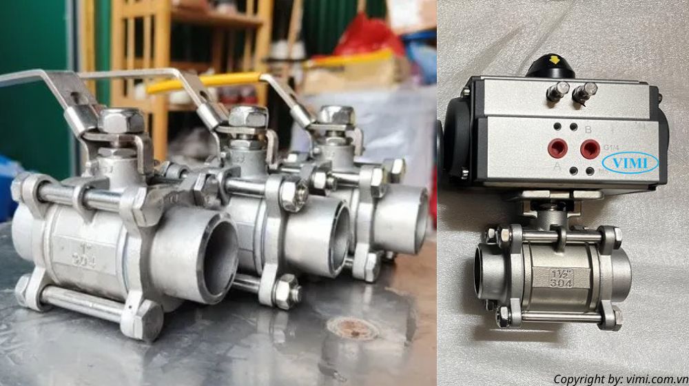 thông số van bi 3 mảnh nối hàn