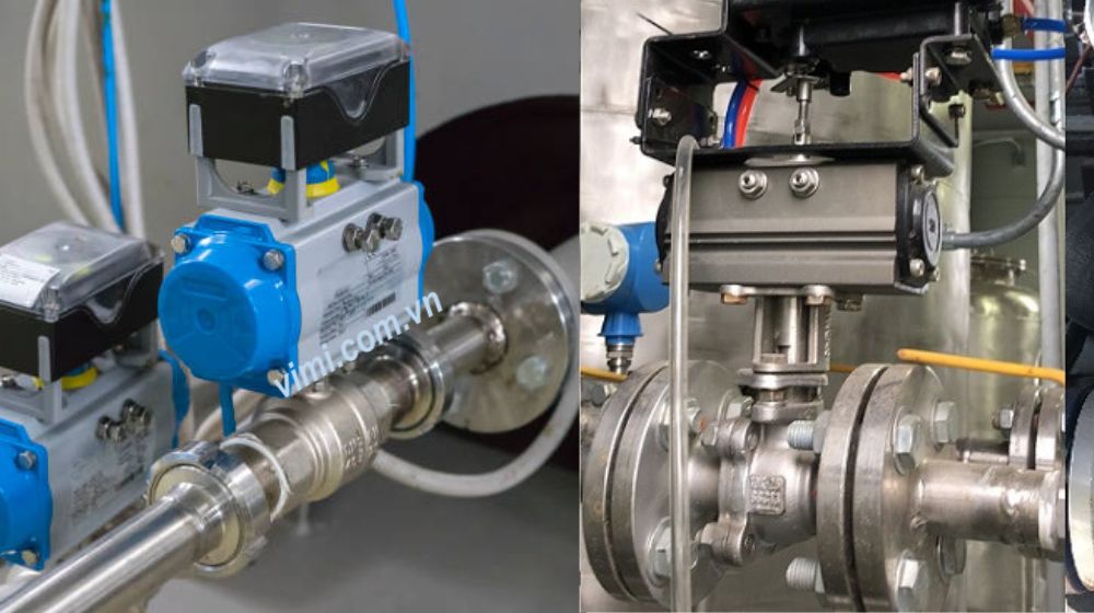 ứng dụng van bi 2 mảnh khí nén