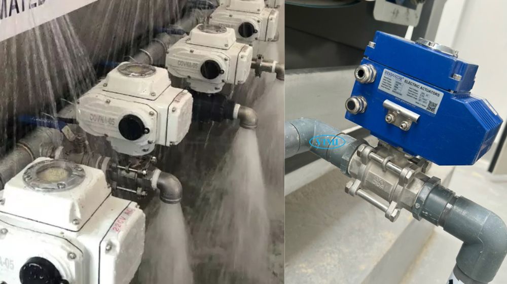 ứng dụng van bi 3 mảnh điều khiển điện