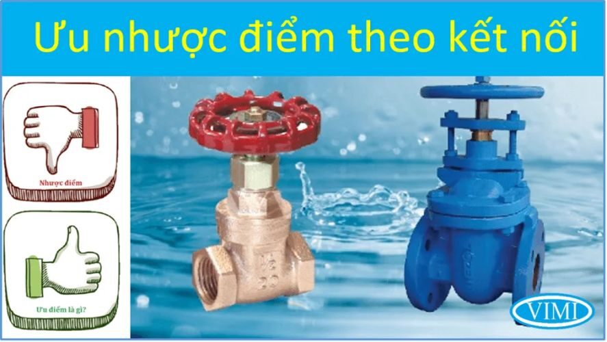 ưu nhược điểm van cổng theo kết nối