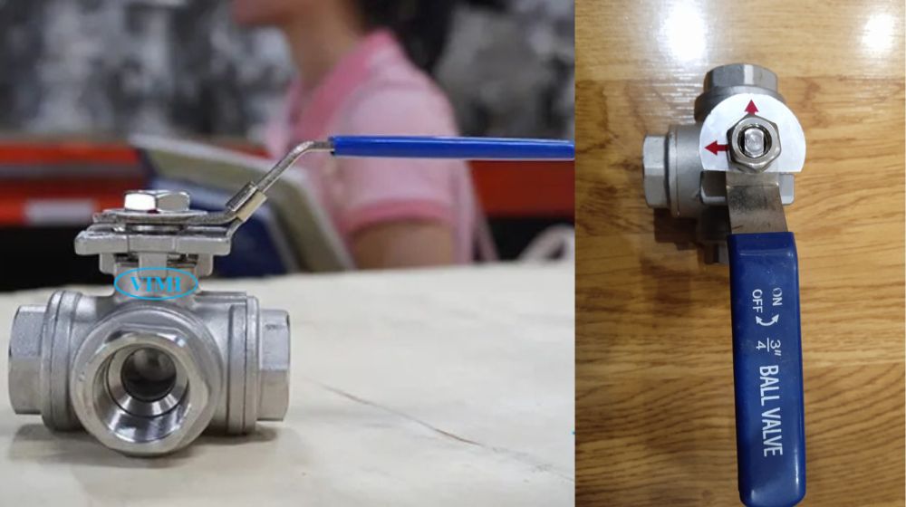 van 3 ngã tay gạt inox 304