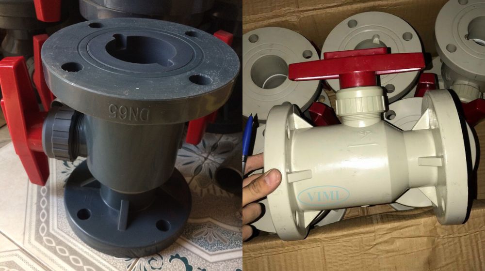 van bi 1 mảnh nhựa