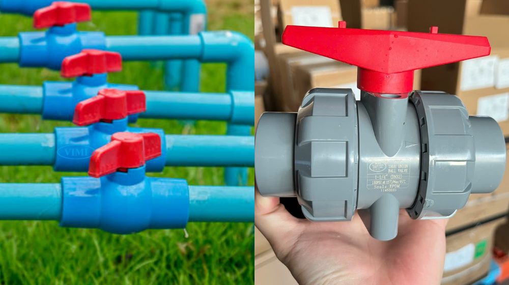 van bi 2 ngã nhựa