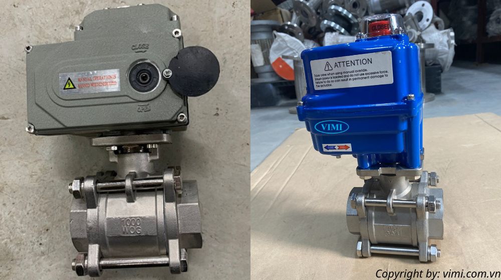 Van bi 3 mảnh nối ren van bi 3 mảnh nối ren điều khiển điện