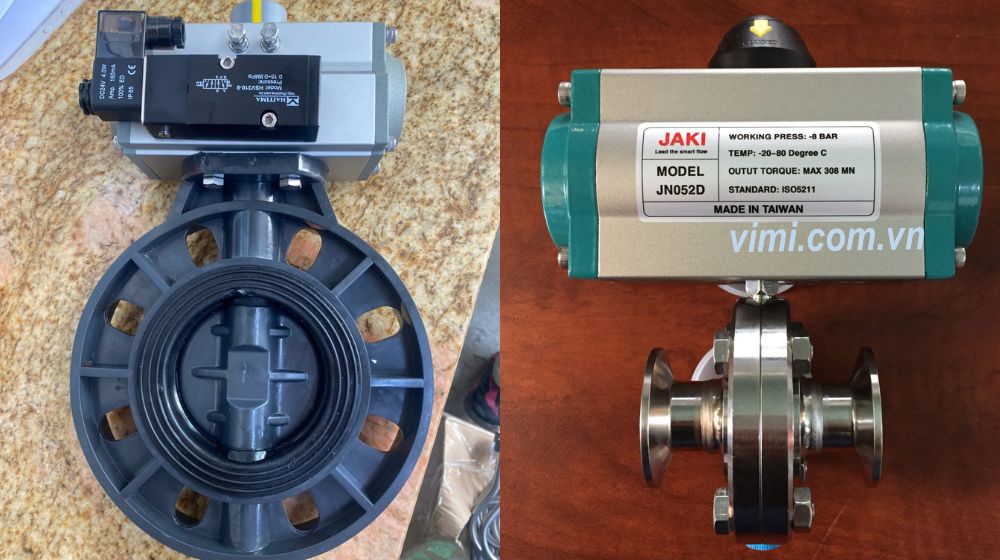 van bướm điều khiển khí nén