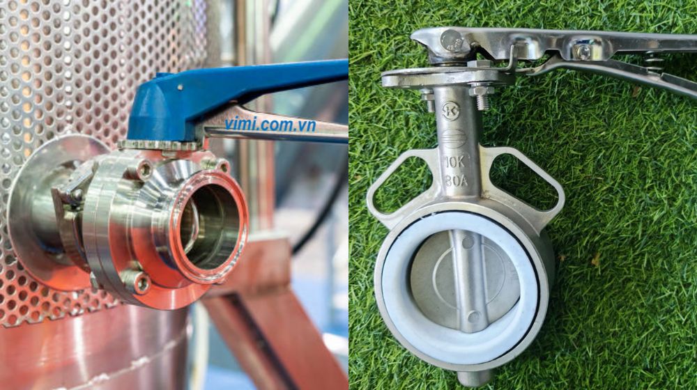 van bướm thân inox