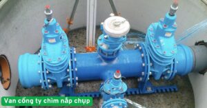 van cổng ty chìm nắp chụp