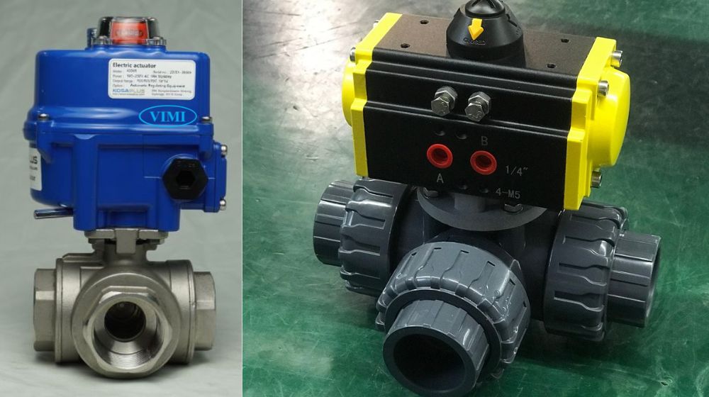 vận hành van bi 3 ngã nối ren