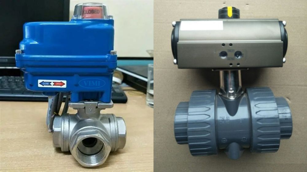 vận hành van bi có tán