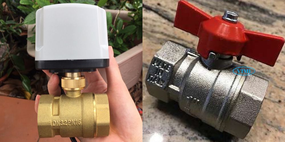 vật liệu van bi 2 mảnh nối ren