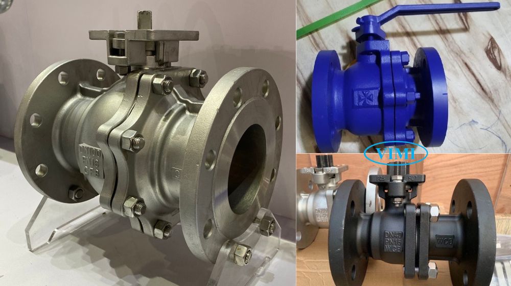 vật liệu van bi 2 mảnh mặt bích