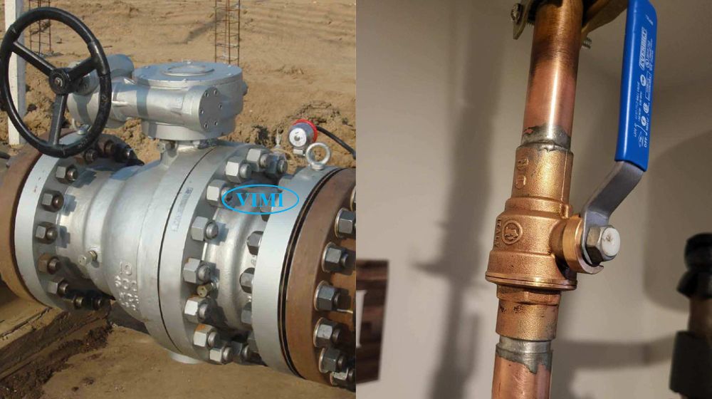 So sánh van bi tay gạt và tay quay vị trí van bi tay gạt và tay quay