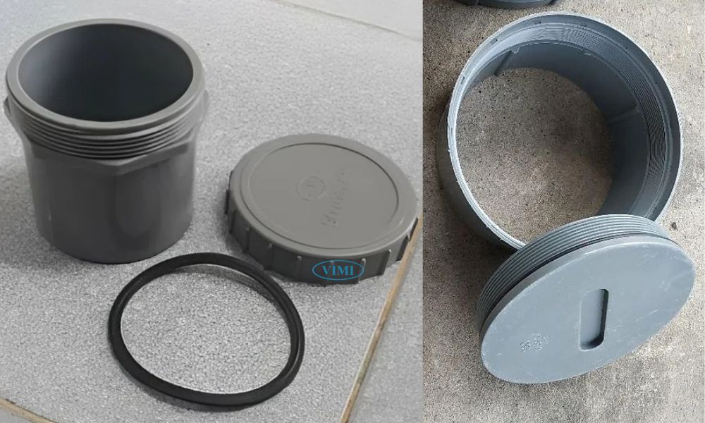 cấu tạo bịt xả thông tắc pvc 140