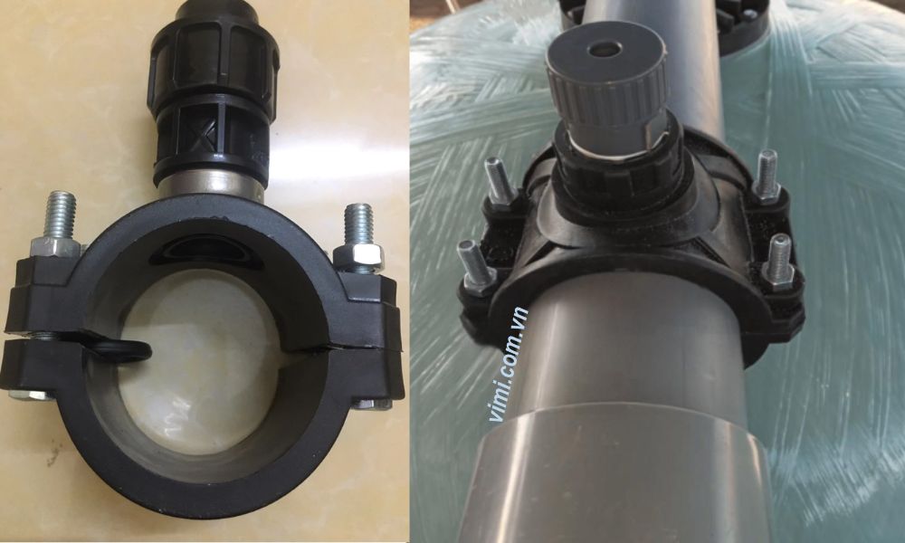 đai khởi thủy hdpe 110 63 có dùng cho ống pvc không