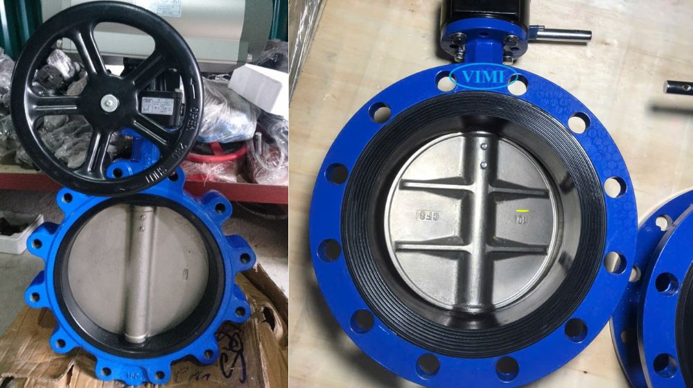 kết nối của van bướm gang tay quay dn250