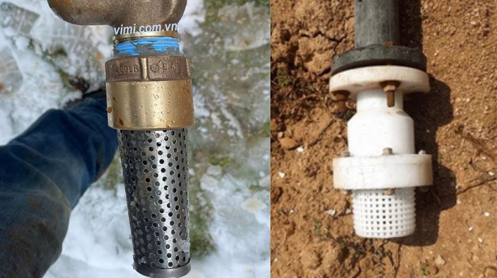 kết nối rọ hút máy bơm